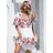 Women's Long Chiffon Short Sleeve Dress (S/M ONE SIZE) ITALIAN FASHION IMWGM23456