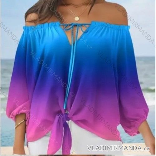 Women's Long Sleeve Carmen Tunic (S/M ONE SIZE) ITALIAN FASHION IMWD23773