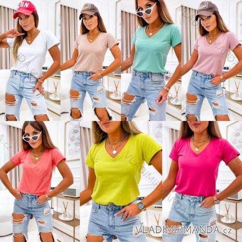 T-shirt short sleeve women (S / M ONE SIZE) ITALIAN FASHION IMWK21002