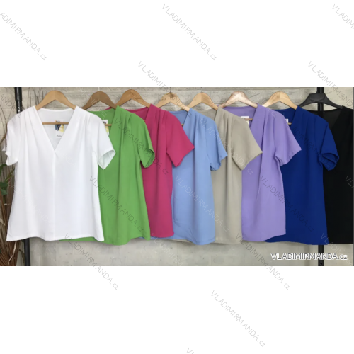 Tričko/tunika krátký rukáv dámské (S/M ONE SIZE) ITALSKÁ MÓDA IMPGM233380