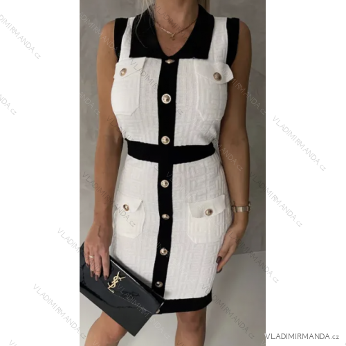 Women's Elegant Sleeveless Dress (S/M ONE SIZE) ITALIAN FASHION IMPGM237221