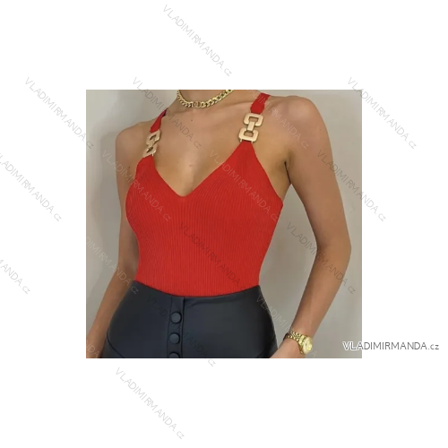 Body na ramínka dámské (S/M ONE SIZE) ITALSKÁ MÓDA IMPOC237205Y
