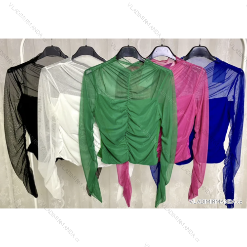 Langärmlige Tunika-Bluse für Damen (Einheitsgröße S/M) ITALIAN FASHION IMPLP2326697065