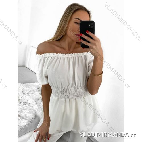 Halenka krátký rukáv dámská (S/M ONE SIZE) ITALSKÁ MÓDA IMPGM233347/DU