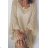 Women's 3/4 Long Sleeve Tunic (S/M ONE SIZE) ITALIAN FASHION IMPMG233246lino