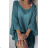 Women's 3/4 Long Sleeve Tunic (S/M ONE SIZE) ITALIAN FASHION IMPMG233246lino