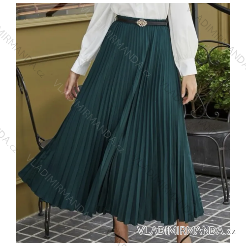 Sukňa dlhá skladaná s opaskom dámska (S/M ONE SIZE) TALIANSKA MÓDA IMPMG231555
