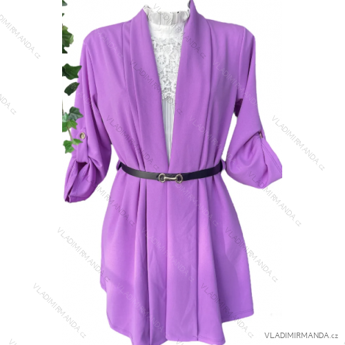 Cardigan Jacket With Belt Long Long Sleeve Women's (S/M ONE SIZE) ITALIAN FASHION IMPMG232323