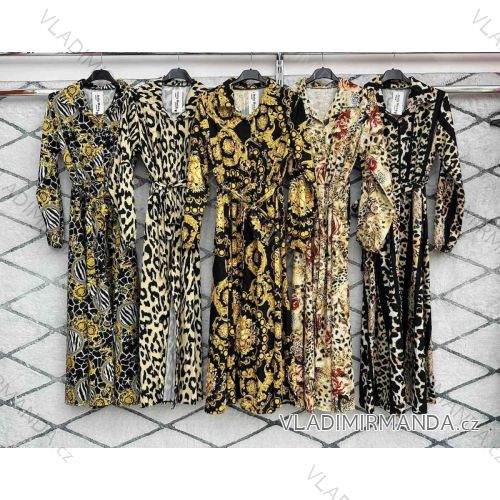 Women's Long Shirt Long Sleeve Dress (S/M/L ONE SIZE) ITALIAN FASHION IMWD231106