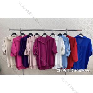 Košeľa oversize dlhý rukáv dámska (S/M ONE SIZE) TALIANSKA MÓDA IMWKK231114