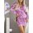 Women's Long Chiffon Short Sleeve Dress (S/M ONE SIZE) ITALIAN FASHION IMWGS231048