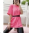 Women's Long Sleeve Short Sleeve Tunic Dress (S/M ONE SIZE) ITALIAN FASHION IMPMG236836