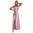 419-3 PERLA satin long dress with a neckline on the back - dirty pink