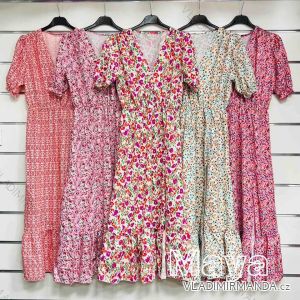 Women's Elegant Long Short Sleeve Dress (S / M ONE SIZE) ITALIAN FASHION IMWM217229