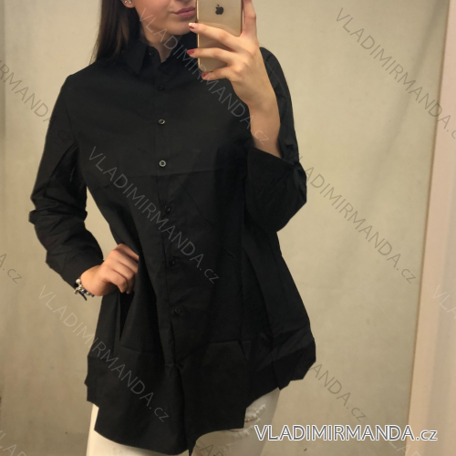 Košeľa dlhý rukáv dámska (SL) TALIANSKÁ MÓDA IMWD21K8570 / DR L/XL Čierna