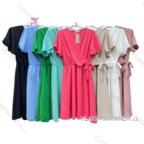 Women's Short Sleeve Shirt Dress (S / M ONE SIZE) ITALIAN FASHION IM422633