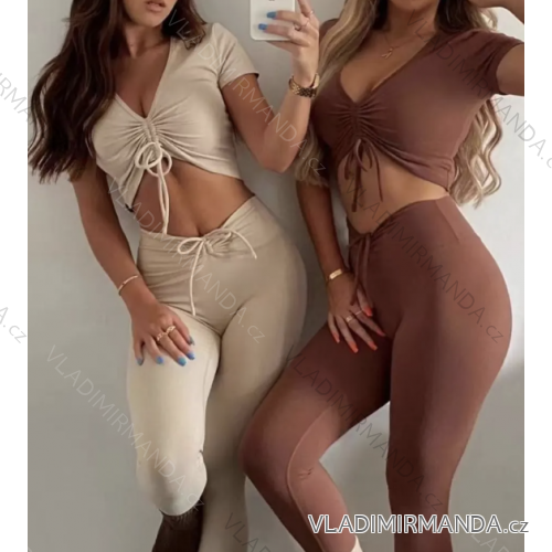 Women's Long Sleeve Top Leggings Set (S/M ONE SIZE) ITALIAN FASHION IMPMG2326980-26890