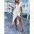 Women's Long Chiffon Short Sleeve Dress (S/M ONE SIZE) ITALIAN FASHION IMWGS231048