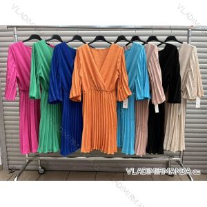 Women's Long Chiffon Short Sleeve Dress (S/M ONE SIZE) ITALIAN FASHION IMWGS231048