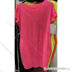 Šaty klasik neon krátký rukáv dámské (S/M ONE SIZE) ITALSKÁ MÓDA IMM23M4872C