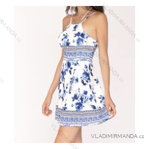 Šaty letní bez rukávu dámské (S/M ONE SIZE) ITALSKÁ MÓDA IMPBB23A1449