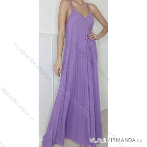 Šaty dlouhé elegantní na ramínka dámské (S/M ONE SIZE) ITALSKÁ MÓDA IMPBB23S3112