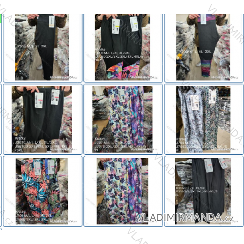 Katalog Legíny 3/4 krátké, dlouhé dámské (M-2XL) PESAIL PES23LEGINY
