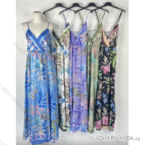 Šaty letní dlouhé na ramínka dámské (S/M ONE SIZE) ITALSKÁ MÓDA IMPBB230818f