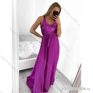 Šaty dlouhé elegantní bez rukávu dámské (S/M ONE SIZE) ITALSKÁ MÓDA IMPLP2357280016