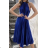 Women's Elegant Pleated Sleeveless Dress (S/M ONE SIZE) ITALIAN FASHION IMPGM2310627