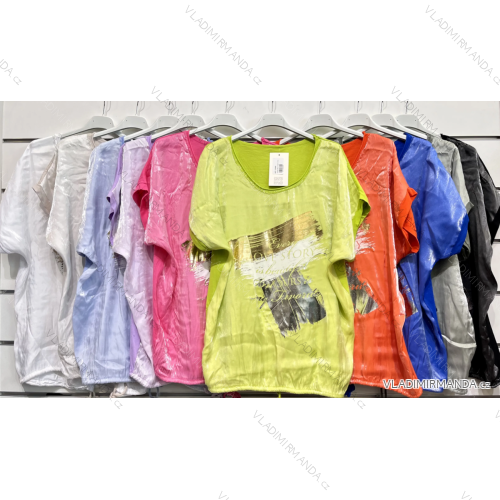 Tunika oversize krátky rukáv dámska (S/M ONE SIZE) TALIANSKA MÓDA IMPSH2322060