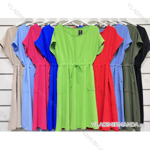 Šaty krátky rukáv dámske (S/M ONE SIZE) TALIANSKA MÓDA IMPSH231165