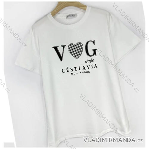 Tričko krátký rukáv dámské (S/M ONE SIZE) ITALSKÁ MÓDA IMPSH235003