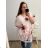 Tunika krátký rukáv dámská nadrozměr (2XL/3XL/4XLONE SIZE) ITALSKá MóDA IM423FLOWER