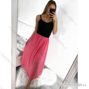 Sukně šifonová dlouhá  dámská (S/M/L ONE SIZE) ITALSKá MóDA IM322116/DR