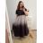 Šaty dlouhé  krátký rukáv dámské nadrozměr (XL/2XL/3XL ONE SIZE) ITALSKá MóDA IM423ANTICONA/DUR