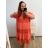 Women's Summer Cotton Short Sleeve Dress (S/M ONE SIZE) ITALIAN FASHION IM722253