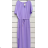 Šaty dlhé krátky rukáv dámske (S/M ONE SIZE) TALIANSKA MÓDA IMPSH241205 červená S / M
