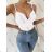 Top na ramínka letní dámský (S/M ONE SIZE) ITALSKÁ MÓDA IMM23M23865/DU černá