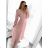 Šaty dlouhé elegantní šifonové s páskem dlouhý rukáv dámské (S/M ONE SIZE) ITALSKÁ MÓDA IMWGB231009/DU -   fialová -   S/M
