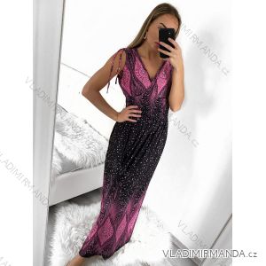 Šaty dlouhé letní  icecool bez rukávu dámské (M/L, XL/XXL) AINUOSI  ITALSKÁ MODA IMB239962